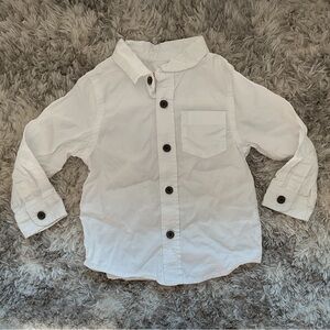 Classic White Kids Button-Up Shirt